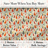 Minimalist Pepper Floral Seamless Pattern Soft  Kitchen Style Digital Print Fabric by the Metre UK Sewing Quilting Textile