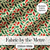 Classic Red Green Chili Seamless Pattern Simple Food Print Design Digital Print Fabric by the Metre UK Sewing Quilting Textile