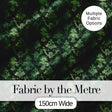 Dark Green Ornamental Damask Seamless Pattern Classic Style Digital Print Fabric by the Metre UK Sewing Quilting Textile