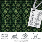 Dark Green Ornamental Damask Seamless Pattern Classic Style Digital Print Fabric by the Metre UK Sewing Quilting Textile