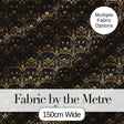 Classic Gold Black Victorian Damask Seamless Pattern Royal Style Digital Print Fabric by the Metre UK Sewing Quilting Textile