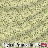 Soft Olive Leaves Watercolor Seamless Pattern Natural Botanical Digital Print Fabric by the Metre UK Sewing Quilting Textile