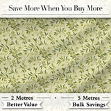 Soft Olive Leaves Watercolor Seamless Pattern Natural Botanical Digital Print Fabric by the Metre UK Sewing Quilting Textile