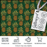 Classic Pineapple Botanical Seamless Pattern Dark Green Tropical Design Digital Print Fabric by the Metre UK Sewing Quilting Textile