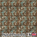 Rustic Geometric Metal Texture Seamless Pattern Weathered Industrial Design Digital Print Fabric by the Metre UK Sewing Quilting Textile
