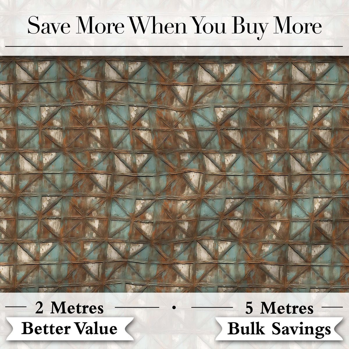 Rustic Geometric Metal Texture Seamless Pattern Weathered Industrial Design Digital Print Fabric by the Metre UK Sewing Quilting Textile