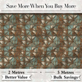 Rustic Geometric Metal Texture Seamless Pattern Weathered Industrial Design Digital Print Fabric by the Metre UK Sewing Quilting Textile