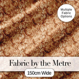 Classic Beige Floral Damask Seamless Pattern Elegant Vintage Design Digital Print Fabric by the Metre UK Sewing Quilting Textile