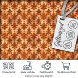 Rust Orange Damask Seamless Pattern Classic Ornamental Vintage Design Digital Print Fabric by the Metre UK Sewing Quilting Textile