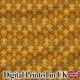 Golden Ornate Damask Seamless Pattern Luxury Vintage Floral Design Digital Print Fabric by the Metre UK Sewing Quilting Textile