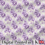 Elegant Lavender Peony Floral Seamless Pattern Soft Vintage Botanical Design Digital Print Fabric by the Metre UK Sewing Quilting Textile