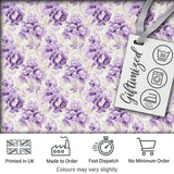 Elegant Lavender Peony Floral Seamless Pattern Soft Vintage Botanical Design Digital Print Fabric by the Metre UK Sewing Quilting Textile