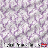 Soft Lavender Feather Swirl Seamless Pattern Elegant Abstract Floral Design Digital Print Fabric by the Metre UK Sewing Quilting Textile