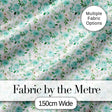 Mint Green Rose Floral Seamless Pattern Soft Watercolor Botanical Garden Design Digital Print Fabric by the Metre UK Sewing Quilting Textile