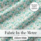 Mint Green Rose Floral Seamless Pattern Soft Watercolor Botanical Garden Design Digital Print Fabric by the Metre UK Sewing Quilting Textile