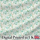 Mint Green Rose Floral Seamless Pattern Soft Watercolor Botanical Garden Design Digital Print Fabric by the Metre UK Sewing Quilting Textile