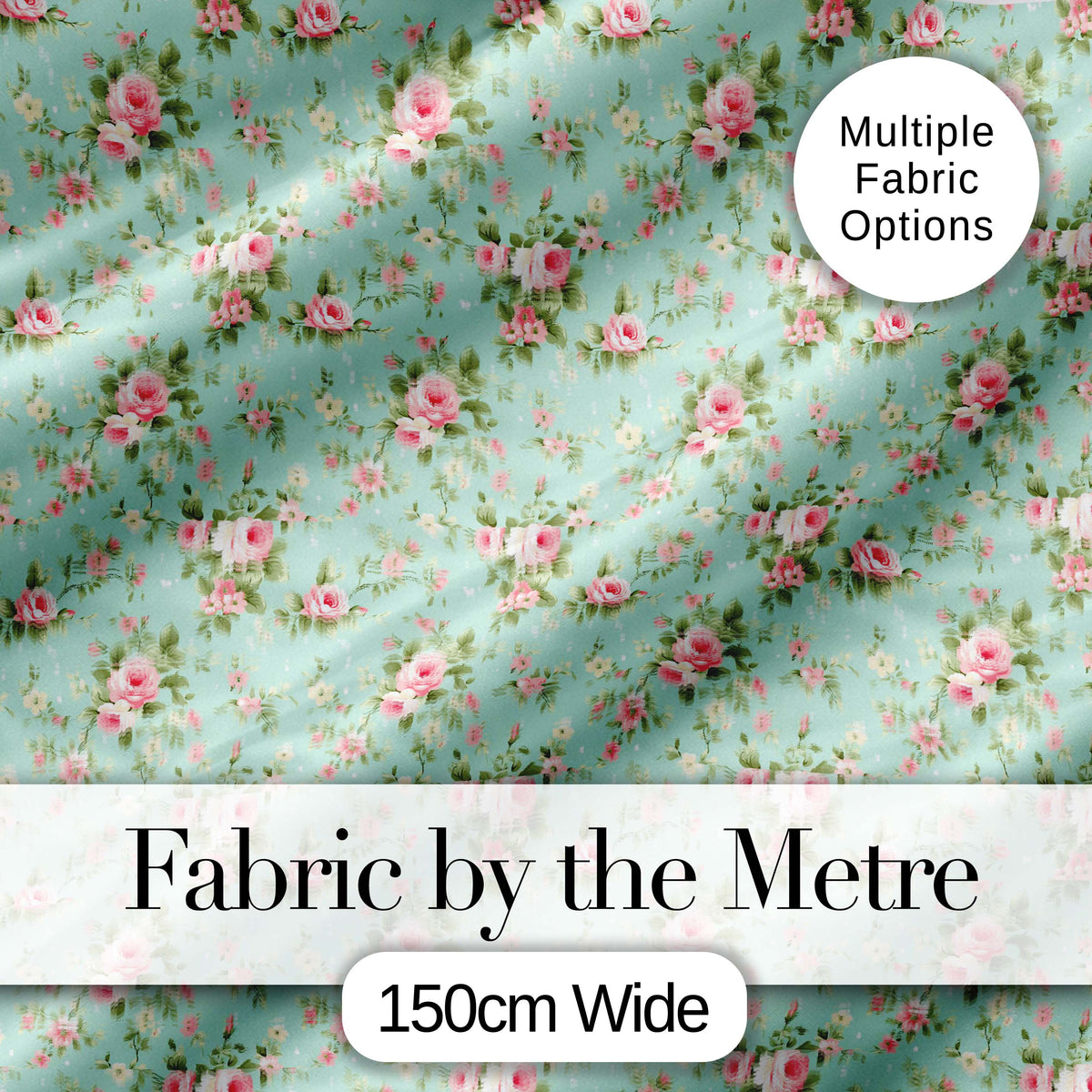 Vintage Pink Rose Floral Seamless Pattern Pastel Garden Botanical Design Digital Print Fabric by the Metre UK Sewing Quilting Textile