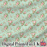Vintage Pink Rose Floral Seamless Pattern Pastel Garden Botanical Design Digital Print Fabric by the Metre UK Sewing Quilting Textile