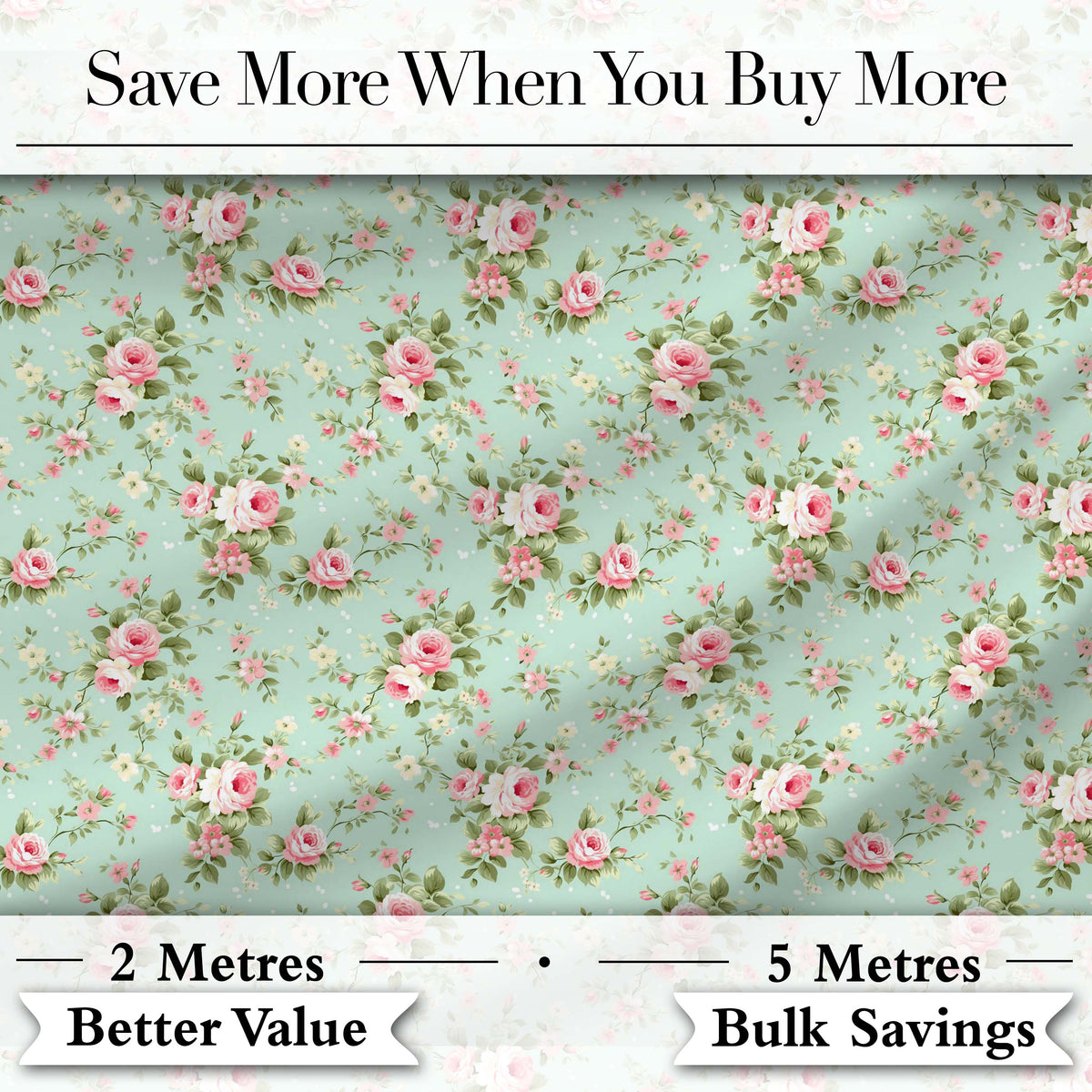 Vintage Pink Rose Floral Seamless Pattern Pastel Garden Botanical Design Digital Print Fabric by the Metre UK Sewing Quilting Textile