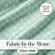 Mint Damask Floral Seamless Pattern Elegant Vintage Ornamental Botanical Design Digital Print Fabric by the Metre UK Sewing Quilting Textile