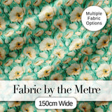 Cream Poppy Floral Seamless Pattern Soft Artistic Botanical Bloom Design Digital Print Fabric by the Metre UK Sewing Quilting Textile
