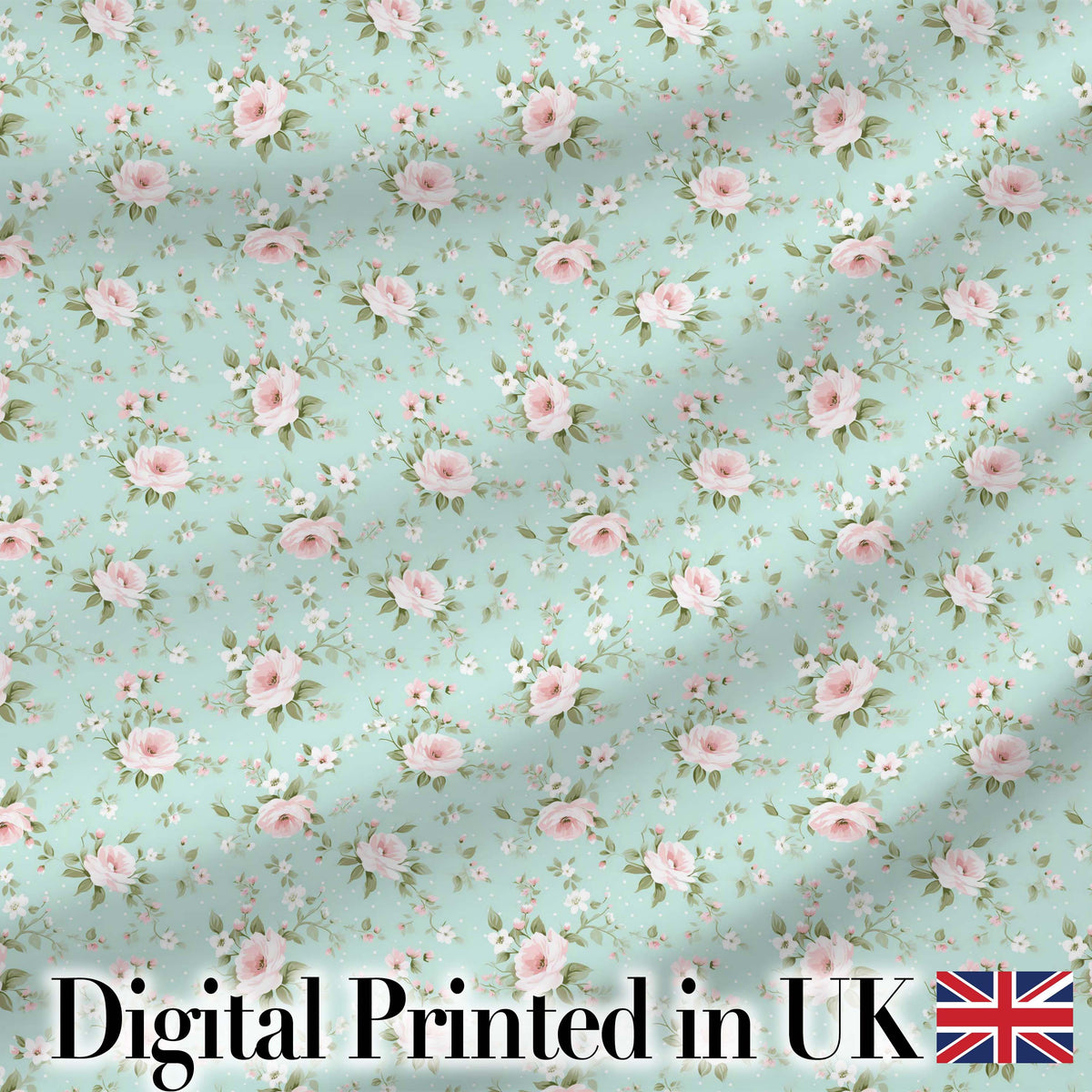 Pink Rose Floral Seamless Pattern Delicate Vintage Botanical Garden Design Digital Print Fabric by the Metre UK Sewing Quilting Textile
