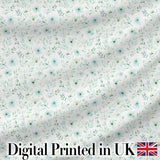 Soft Mint Floral Blossom Seamless Pattern Delicate Watercolor Botanical Design Digital Print Fabric by the Metre UK Sewing Quilting Textile