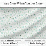 Soft Mint Floral Blossom Seamless Pattern Delicate Watercolor Botanical Design Digital Print Fabric by the Metre UK Sewing Quilting Textile