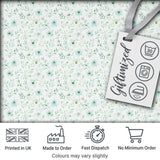Soft Mint Floral Blossom Seamless Pattern Delicate Watercolor Botanical Design Digital Print Fabric by the Metre UK Sewing Quilting Textile