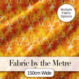 Warm Orange Damask Seamless Pattern Artistic Vintage Ornamental Design Digital Print Fabric by the Metre UK Sewing Quilting Textile