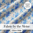 Soft Blue Floral Watercolor Seamless Pattern Artistic Botanical Texture Design Digital Print Fabric by the Metre UK Sewing Quilting Textile