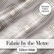 Soft Geometric Diamond Seamless Pattern Neutral Tribal Style Design Digital Print Fabric by the Metre UK Sewing Quilting Textile