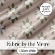 Neutral Daisy Floral Seamless Pattern Warm Beige Botanical Design Digital Print Fabric by the Metre UK Sewing Quilting Textile