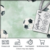 Watercolor Soccer Balls on Soft Green Background Seamless Pattern Digital Print Fabric by the Metre UK Sewing Quilting Textile