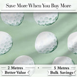 Watercolor Golf Balls on Soft Green Background Seamless Pattern Digital Print Fabric by the Metre UK Sewing Quilting Textile