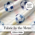 Watercolor Soccer Balls on Soft Pastel Background Seamless Pattern Digital Print Fabric by the Metre UK Sewing Quilting Textile