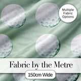 Watercolor Golf Balls on Soft Green Background Seamless Pattern Digital Print Fabric by the Metre UK Sewing Quilting Textile