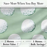 Watercolor Golf Balls on Soft Green Background Seamless Pattern Digital Print Fabric by the Metre UK Sewing Quilting Textile