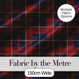 Red Navy Traditional Tartan Plaid Fabric Texture Seamless Pattern Digital Print Fabric by the Metre UK Sewing Quilting Textile