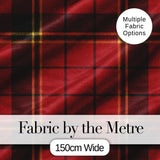 Bold Red Black Classic Tartan Plaid Fabric Texture Seamless Pattern Digital Print Fabric by the Metre UK Sewing Quilting Textile