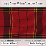 Bold Red Black Classic Tartan Plaid Fabric Texture Seamless Pattern Digital Print Fabric by the Metre UK Sewing Quilting Textile