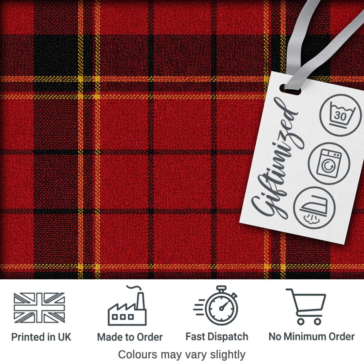Bold Red Black Classic Tartan Plaid Fabric Texture Seamless Pattern Digital Print Fabric by the Metre UK Sewing Quilting Textile