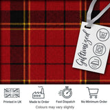 Bold Red Black Classic Tartan Plaid Fabric Texture Seamless Pattern Digital Print Fabric by the Metre UK Sewing Quilting Textile