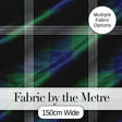 Green Blue Modern Tartan Plaid Fabric Texture Seamless Pattern Digital Print Fabric by the Metre UK Sewing Quilting Textile