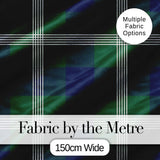 Green Blue Modern Tartan Plaid Fabric Texture Seamless Pattern Digital Print Fabric by the Metre UK Sewing Quilting Textile