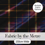Rich Red Navy Gold Classic Tartan Plaid Fabric Texture Seamless Pattern Digital Print Fabric by the Metre UK Sewing Quilting Textile