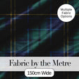 Deep Green Navy Gold Classic Tartan Plaid Fabric Texture Seamless Pattern Digital Print Fabric by the Metre UK Sewing Quilting Textile