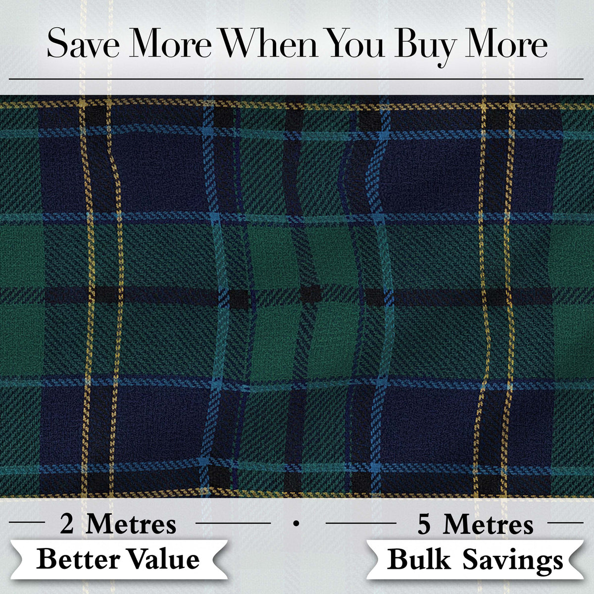 Deep Green Navy Gold Classic Tartan Plaid Fabric Texture Seamless Pattern Digital Print Fabric by the Metre UK Sewing Quilting Textile