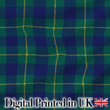 Blue Green Gold Traditional Tartan Plaid Seamless Pattern Digital Print Fabric by the Metre UK Sewing Quilting Textile
