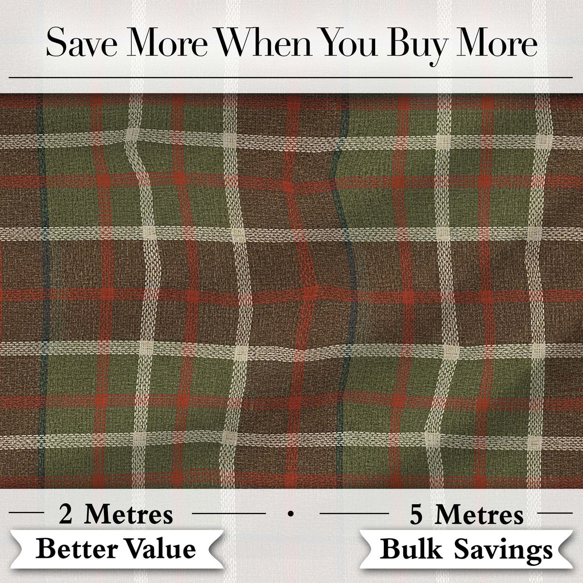 Earth Tone Brown Green Vintage Tartan Plaid Seamless Pattern Digital Print Fabric by the Metre UK Sewing Quilting Textile